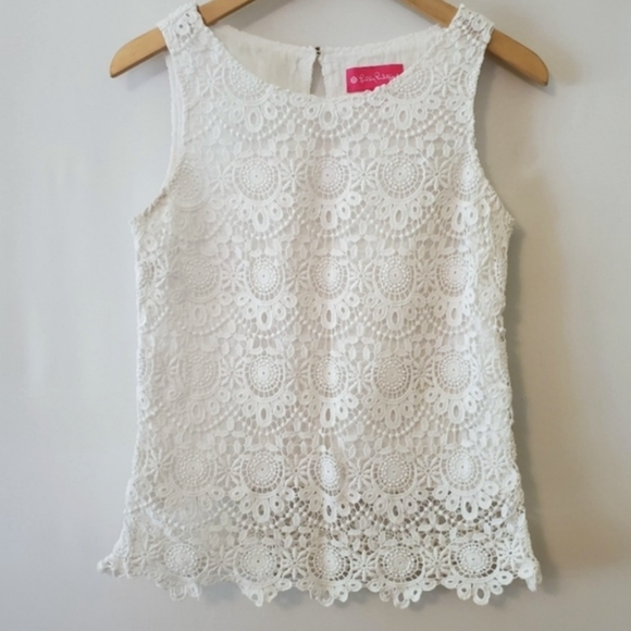 Lilly Pulitzer for Target Tops - Lilly Pulitzer for Target White Lace Tank Top